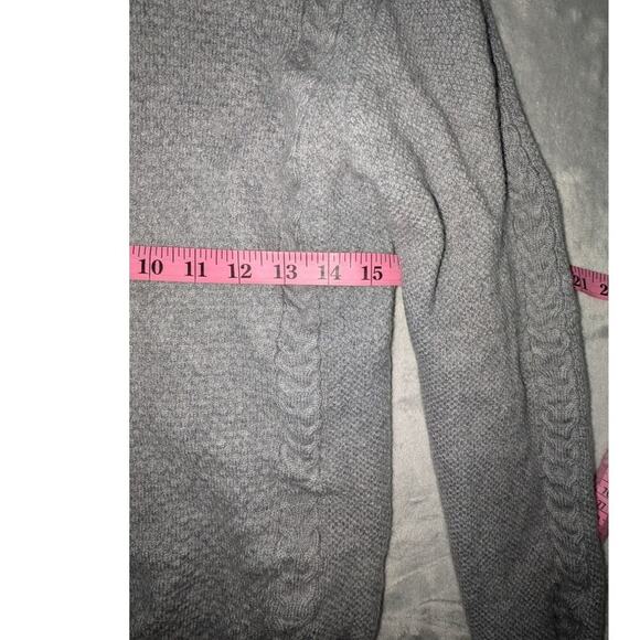 Murano Collezione‎ sweater Sz M gray 100% murano wool cable knit Italian yarn - Picture 7 of 7